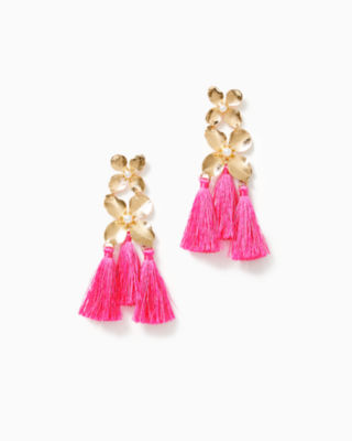 Shop Lilly Pulitzer Via Flora Tassel Earrings In Roxie Pink