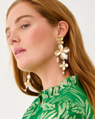 Lilly Pulitzer Via Flora Earrings In Gold Metallic