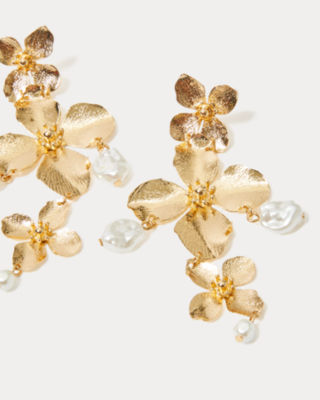 Lilly Pulitzer Via Flora Earrings In Gold Metallic