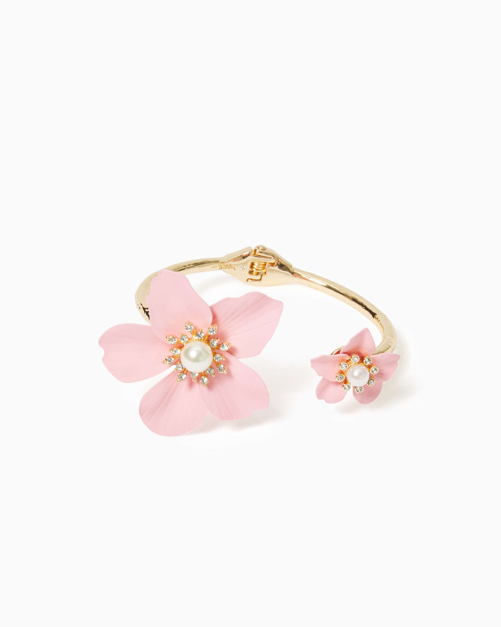Shop Lilly Pulitzer Pearl Orchid Bracelet In Conch Shell Pink
