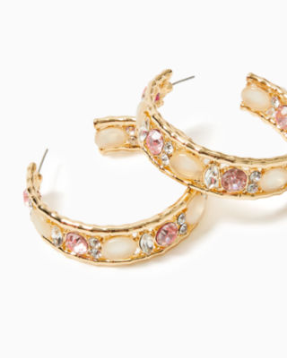Shop Lilly Pulitzer Via Parigi Hoop Earrings In Conch Shell Pink