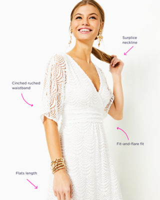 Parigi Lace Maxi Dress, Resort White Scalloped Shell Lace, large image undefined