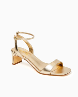 Shop Lilly Pulitzer Cherie Sandal In Gold Metallic