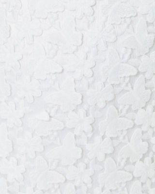 Mila Lace Shift Dress, Resort White Butterfly Garden 3d Lace, large image undefined