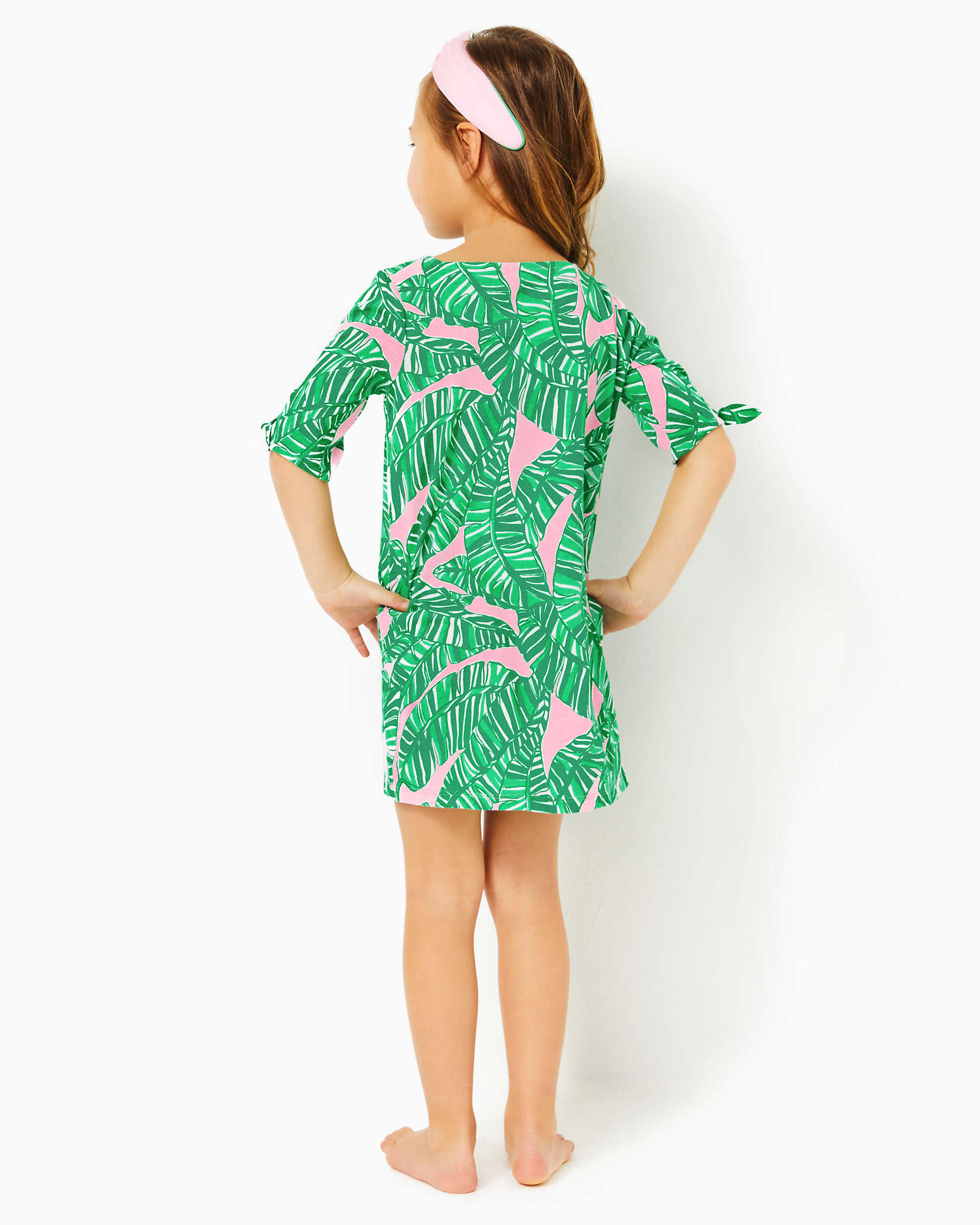 Shop Lilly Pulitzer Girls Mini Lidia Dress In Conch Shell Pink Lets Go Bananas