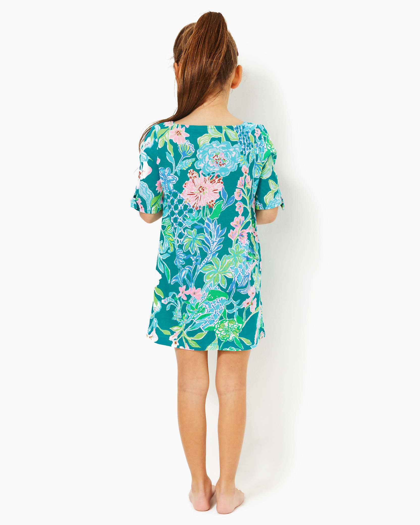 Shop Lilly Pulitzer Girls Mini Lidia Dress In Multi Hot On The Vine