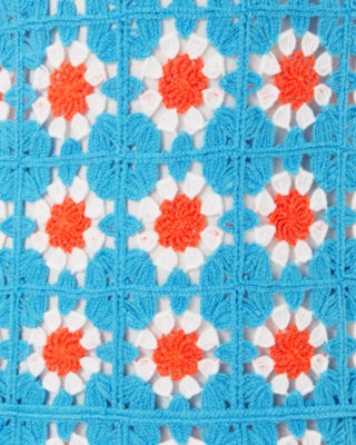 Miabella Crochet Dress, Lunar Blue Floral Crochet, large image 4 - Lilly Pulitzer