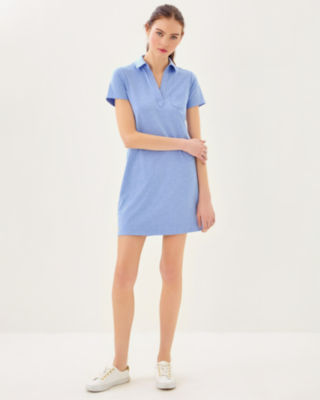 UPF 50+ Dune Dress, Heathered Jacaranda Blue, large image 2