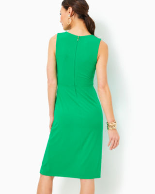 Odella V-Neck Midi Dress, Brazilian Green, large image 1