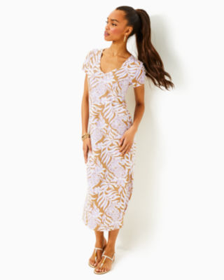 Etta Maxi Dress, Rattan Bon Vivants, large - Lilly Pulitzer