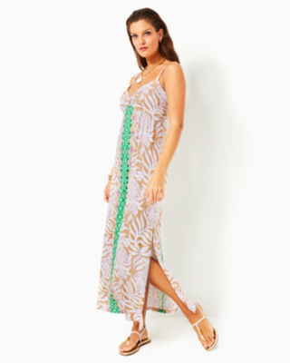 Floralie Maxi Dress, Multi Bon Vivants Engineered Knit Dress, large - Lilly Pulitzer