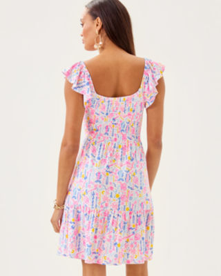 Jilly Smocked Dress, Multi Summer Serenade, large image 1