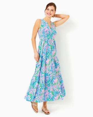 Sydnee Maxi Dress, Multi Seacret Escape, large  - Lilly Pulitzer