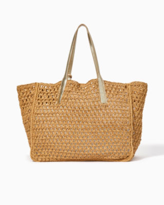 Isobel Straw Tote, Natural, large image 2 - Lilly Pulitzer