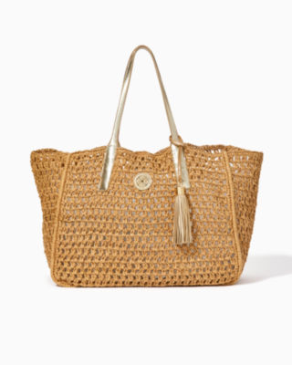 Isobel Straw Tote, Natural, large image 3 - Lilly Pulitzer