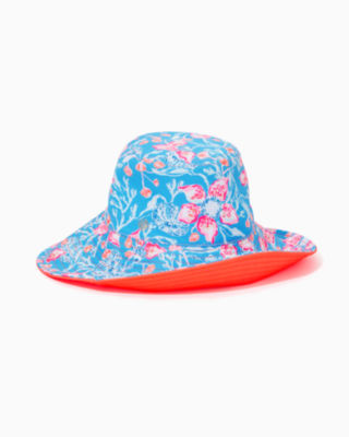 Reversible Canvas Sun Hat, , large - Lilly Pulitzer