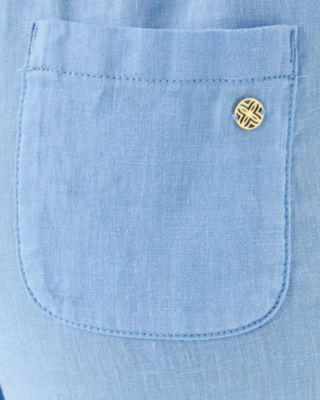 27" Brawley Linen Crop Pant, Jacaranda Blue, large image 3