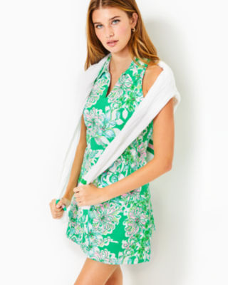 Lilly Pulitzer Upf 50+ Luxletic Dania Dress In Spearmint Blossom Views