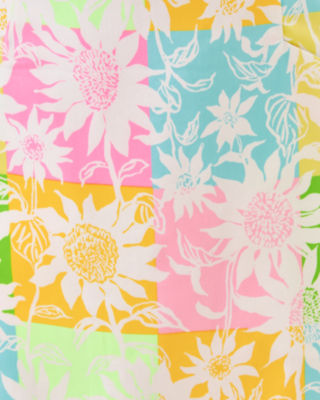 The Lilly Shift Dress, Multi Via Sunny Sunflowers, large image 4