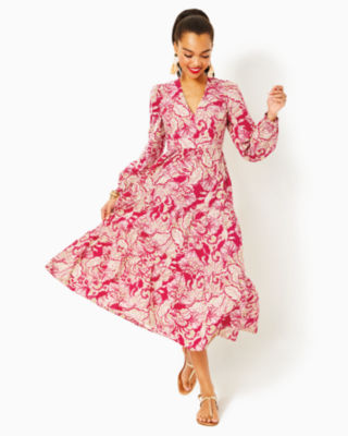 Tie Dye Long Sleeve Maxi Dress- Final Sale SF SALE – Vibe Clothing Company