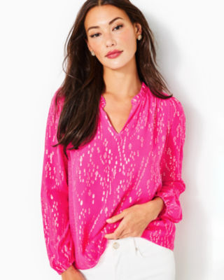 Giana Silk Top, , large - Lilly Pulitzer