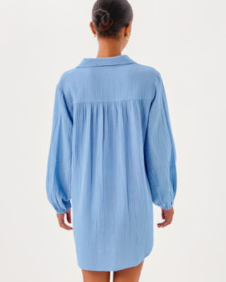 Kique Long Sleeve Cover-Up, Jacaranda Blue, large image 1
