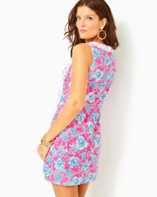 Shop Lilly Pulitzer Ginge Shift Romper In Roxie Pink Wave N Sea