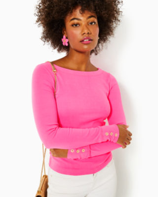 Shop Lilly Pulitzer Jadah Knit Top In Roxie Pink