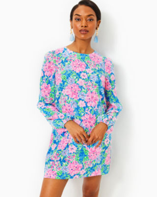 Alyna Long Sleeve Dress, Multi Spring In Your Step, large image undefined