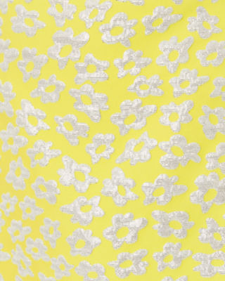 Charmain Strapless Mini Dress, Finch Yellow Bitsy Blossom Brocade, large image undefined