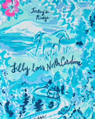 Sea View Button Down Top, Blue Peri Lilly Loves North Carolina, large image 4