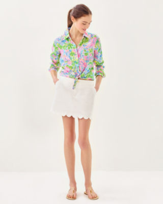 Sea View Button Down Top, Multi Lilly Loves Hawaii, large image 3