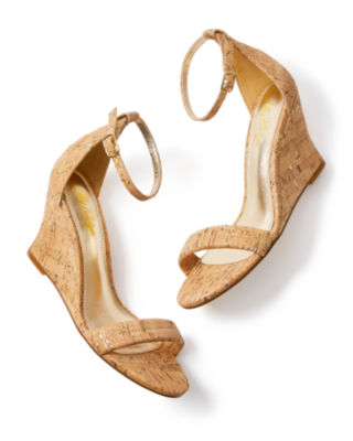 Shop Lilly Pulitzer Jenna Wedge In Natural