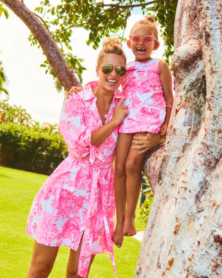 Amrita Cotton Shirtdress, Resort White Pb Anniversary Toile, large image undefined