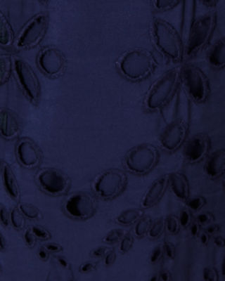 Alyna Long Sleeve Eyelet Dress, True Navy Soiree Eyelet, large image undefined