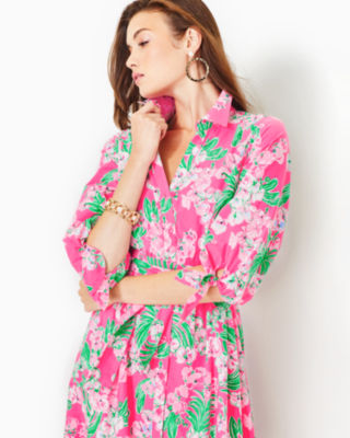 Amrita Cotton Midi Shirtdress, Roxie Pink Worth A Look, large image undefined