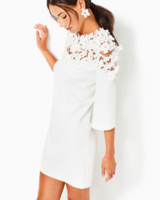 Lilly Pulitzer x Badgley Mischka Beatrice Dress, Resort White, large image undefined