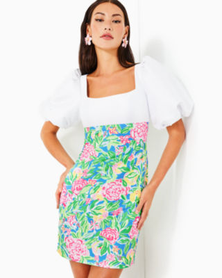 Lilly Pulitzer x Badgley Mischka Claudia Dress, Multi Grove Garden, large image undefined