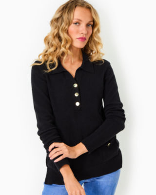 Jette Tunic Sweater, Black, large - Lilly Pulitzer