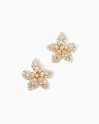 Starfishing Earrings, Gold Metallic, large - Lilly Pulitzer