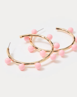 Wave n Sea Hoop Earrings, Conch Shell Pink, large image 2