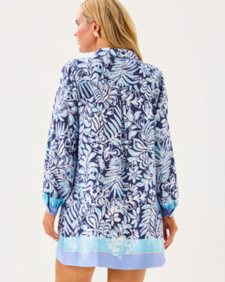 Lilly Pulitzer Iralanne Popover Shirtdress In Blue