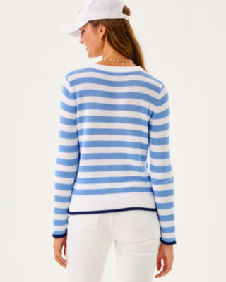 Kellyn Sweater, Jacaranda Blue Nauti Stripe, large image 2