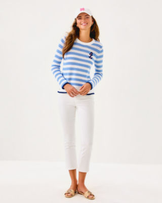 Kellyn Sweater, Jacaranda Blue Nauti Stripe, large image 3
