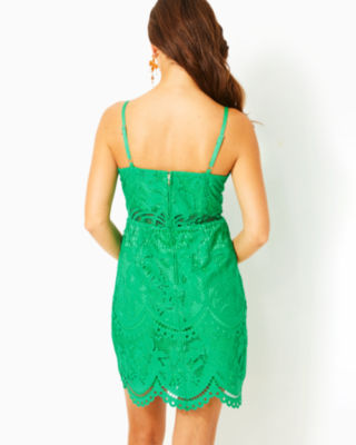 Risette Lace Dress, Brazilian Green Palms In Paradise Lace, large image 1