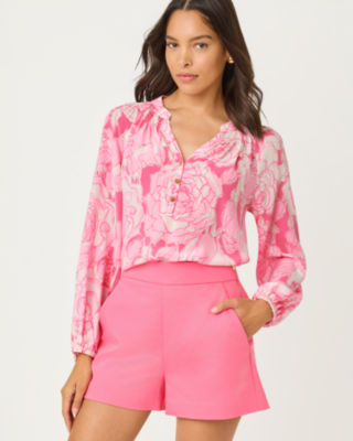 3" Sarissa Stretch Short, Confetti Pink, large