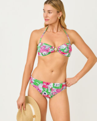 Betie Bikini Bottom, Cherry Blossom Pink Lil Chicken Check, large