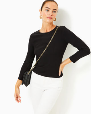 Alans Knit Top, Noir, large - Lilly Pulitzer