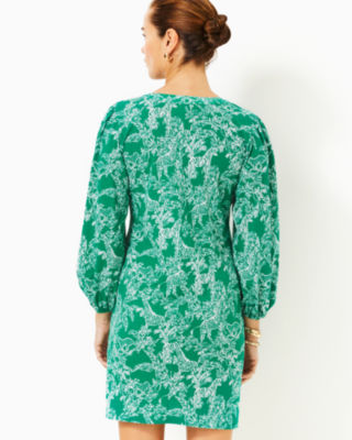 Emery Dress, Fiddle Leaf Green Safari Party, large image 2