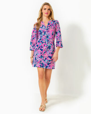 Emery Dress, Multi Flitting About, large image 3